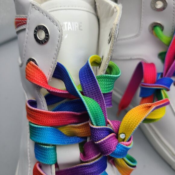 Zadig & Voltaire High Flash Sneakers Rainbow Pride Flash high-top Sz US 7 37 New - Picture 7 of 10